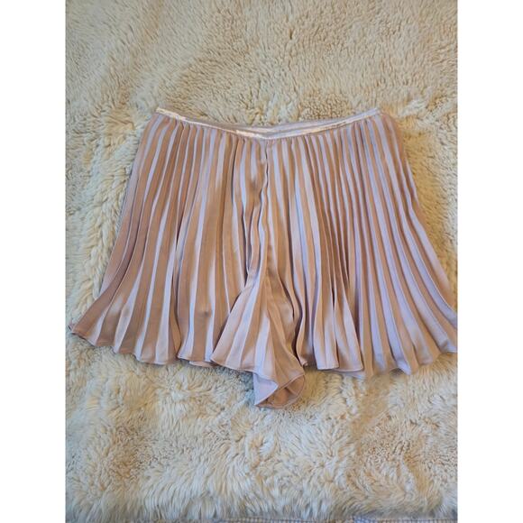 By Anthropologie Soft Pink Pleated Silky flowy Shorts size Small NWT - Picture 1 of 4